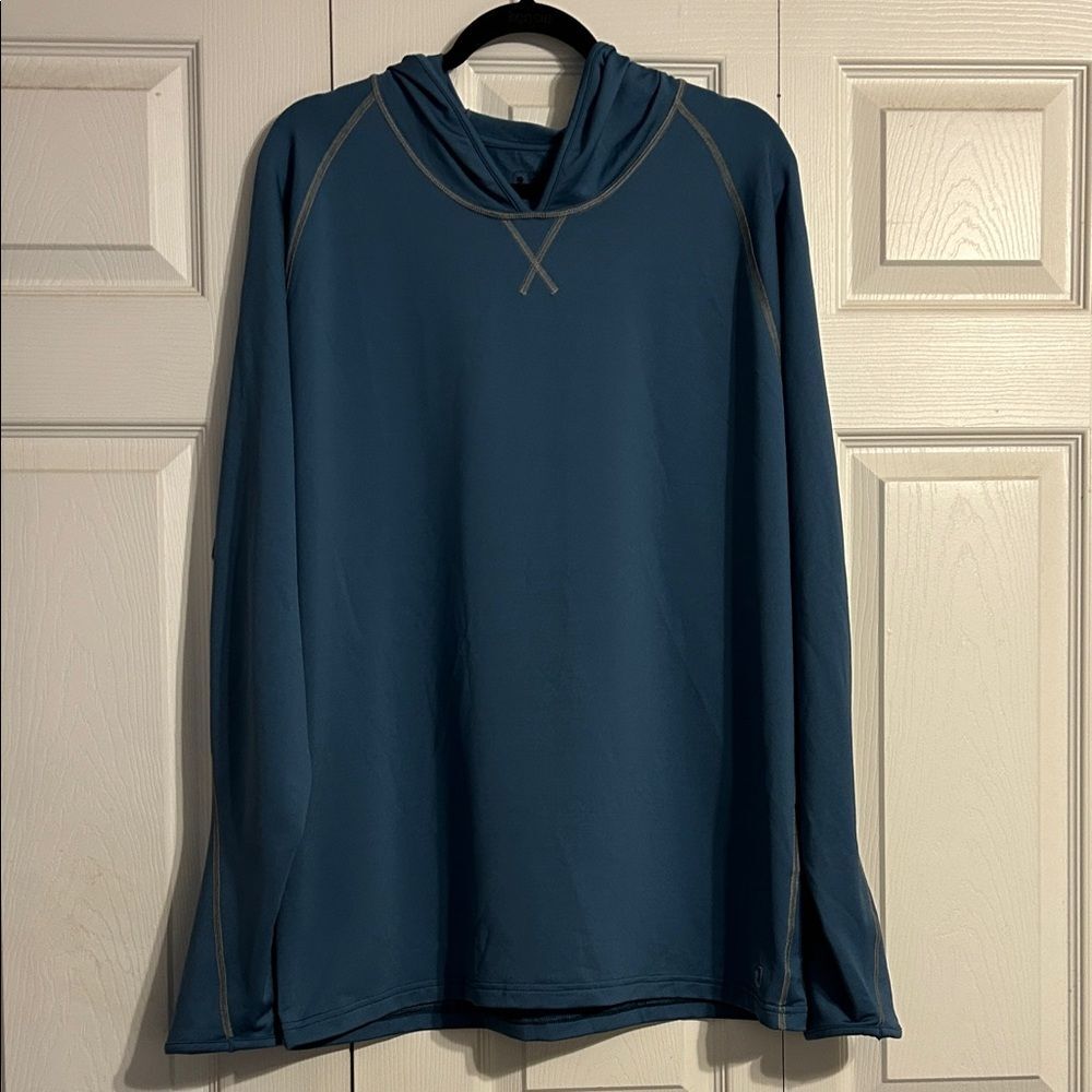 EASTERN MOUNTAIN SPORTS Size X-Large Slate Blue Hooded Lightweight Sweatshirt